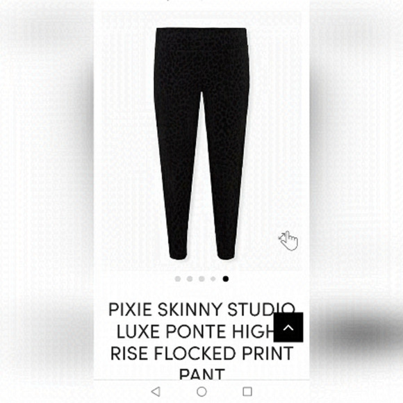NWT Torrid leopard pixie black slim fix Pants  Sz 10 M/L  or 1x - Picture 5 of 16